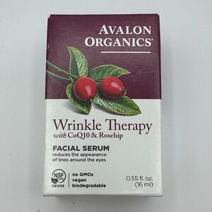 Avalon organics Wrinkle Therapy Facial Serum coQ10 rosehip cream